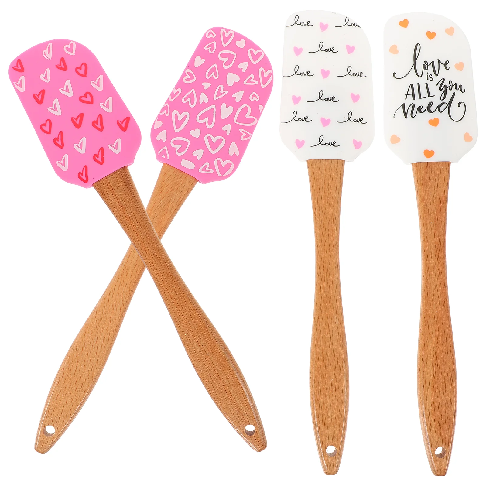 Silicone Spatula Set Baking Spatula Valentine Themed Cake Spatula Silicone Baking Cream Scraper Valentine'S Day Cream Cake
Silicone Spatula Set Baking Spatula Valentine Themed Cake Spatula Silicone Baking Cream Scraper Valentine'S Day Cream Cake