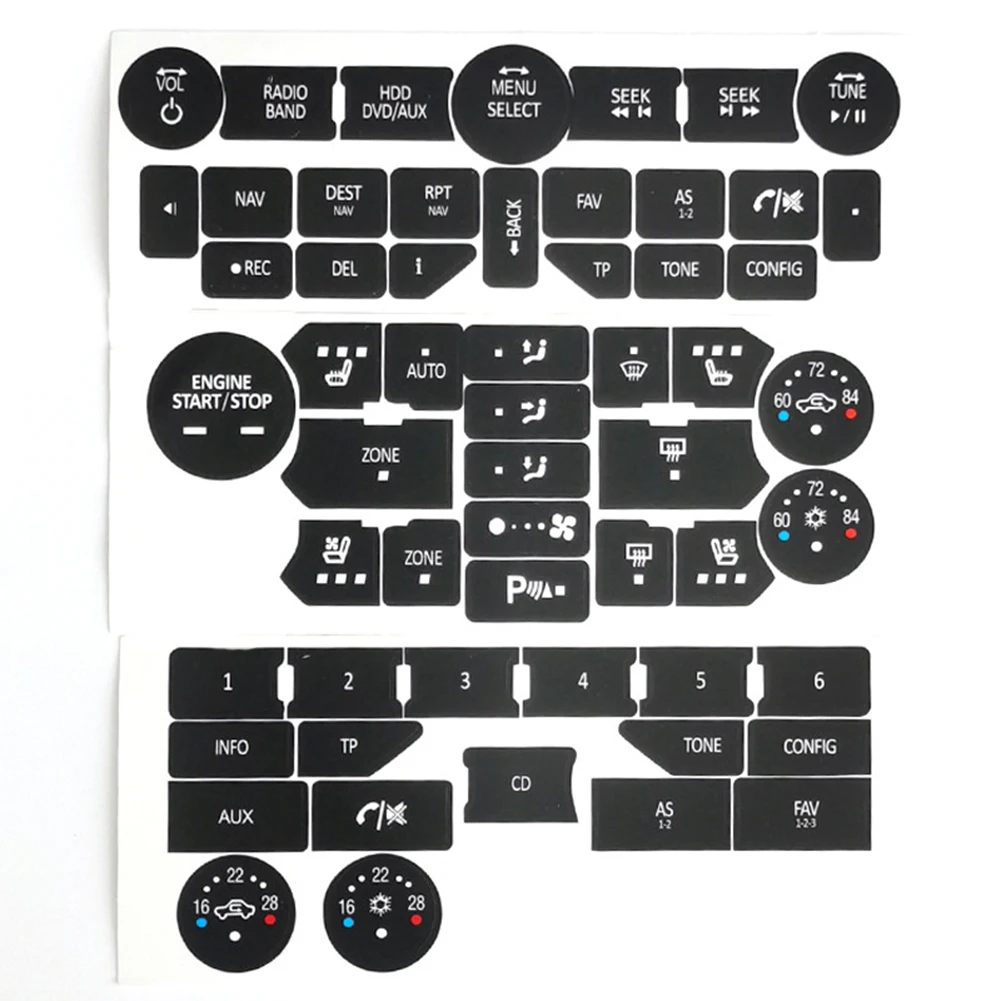 1 Set Car Button Repair Decals Climate Control Radio Stickers For SAAB 3rd Gen 9-5NG 9-4X Interior Accessories
1 Set Car Button Repair Decals Climate Control Radio Stickers For SAAB 3rd Gen 9-5NG 9-4X Interior Accessories