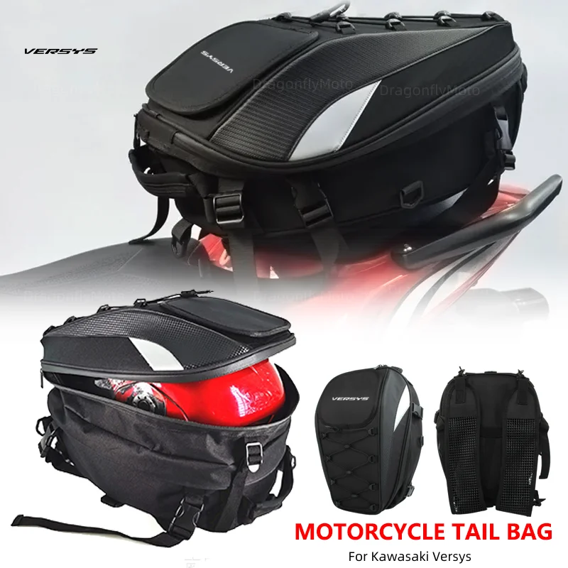 

Motorcycle Tail Bag For Kawasaki Versys 650 300 300X 1000 X300 2015-2022 Waterproof Large Capacity Multifunction Helmet Bag