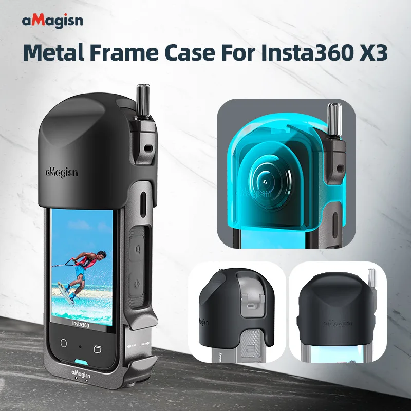 aMagisn For Insta360 X3 Metal Frame Case + ExclusiveSilicone Lens Cover Aluminum alloy Shell protective accessories
aMagisn For Insta360 X3 Metal Frame Case + ExclusiveSilicone Lens Cover Aluminum alloy Shell protective accessories