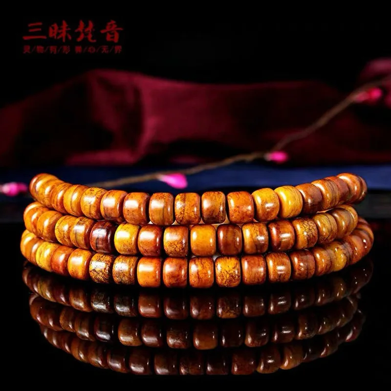 

Yak Bone 108 PCs Natural Tibetan Old Materials Female Prayer Beads for Men Linggu Bracelet Manufacturers Wholesal