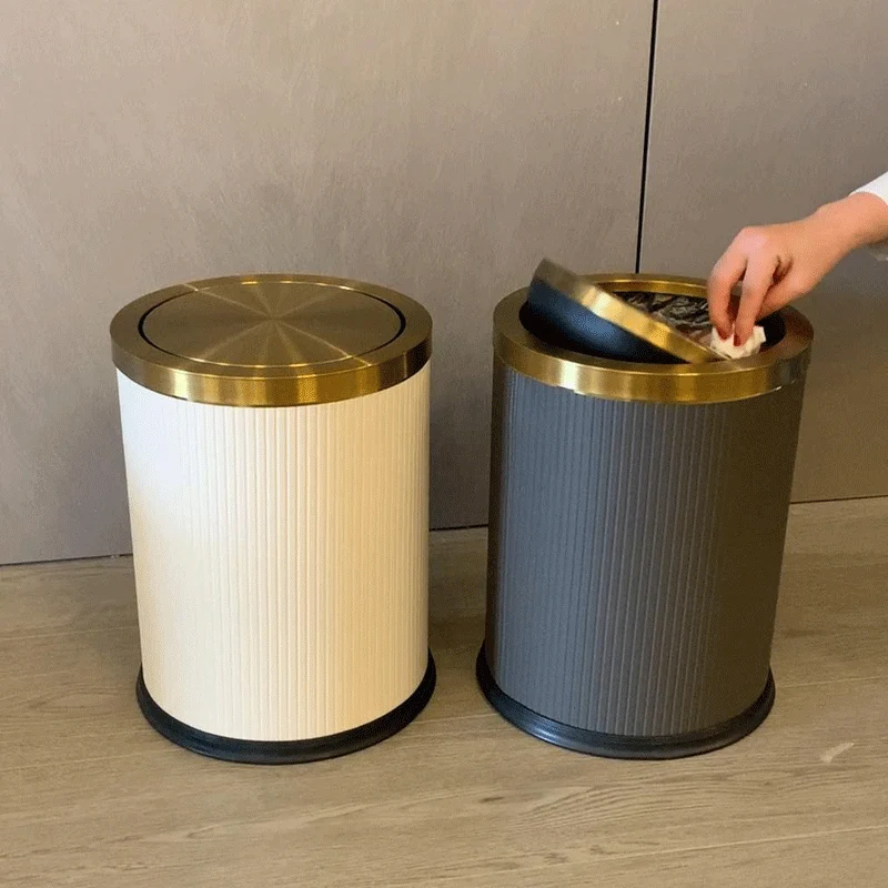 

Metal Trash Cans Kitchen Small Design Advanced Trash Can Antimicrobial Storage Cubo Basura Cocina Household Supplies GPF30XP