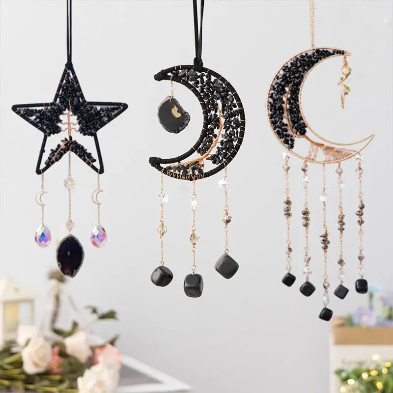 Black Obsidian Tree of Life Moon Hanging Wall Room Decor Handmade Crystal Natural Gem Stone Spiritual Healing Feng Shui Ornament
Black Obsidian Tree of Life Moon Hanging Wall Room Decor Handmade Crystal Natural Gem Stone Spiritual Healing Feng Shui Ornament