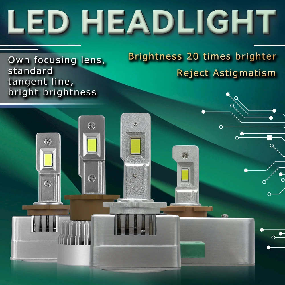 

D2S D4S 1:1 Led Headlights HID D1S D3S D1R D3R Kit Xenon LED Bulbs Retrofit Kit 120W D2R D4R Car Lamp Auto Light CSP Canbus 12V