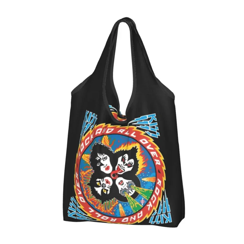 Rock Band Kiss Large Reusable Bags Shopping Machine Washable Foldable Grocery Bags 50lb Heavy Duty Lightweight Gift Tote Bags
Rock Band Kiss Large Reusable Bags Shopping Machine Washable Foldable Grocery Bags 50lb Heavy Duty Lightweight Gift Tote Bags