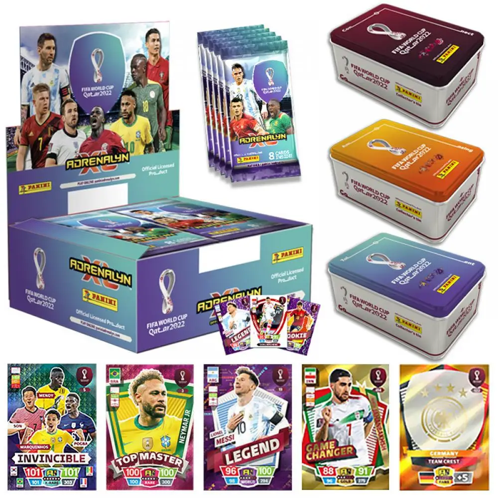 Panini Football Player Card Authentic 2022 Qatar World Cup Messi Ronaldo card pack
Panini Football Player Card Authentic 2022 Qatar World Cup Messi Ronaldo card pack