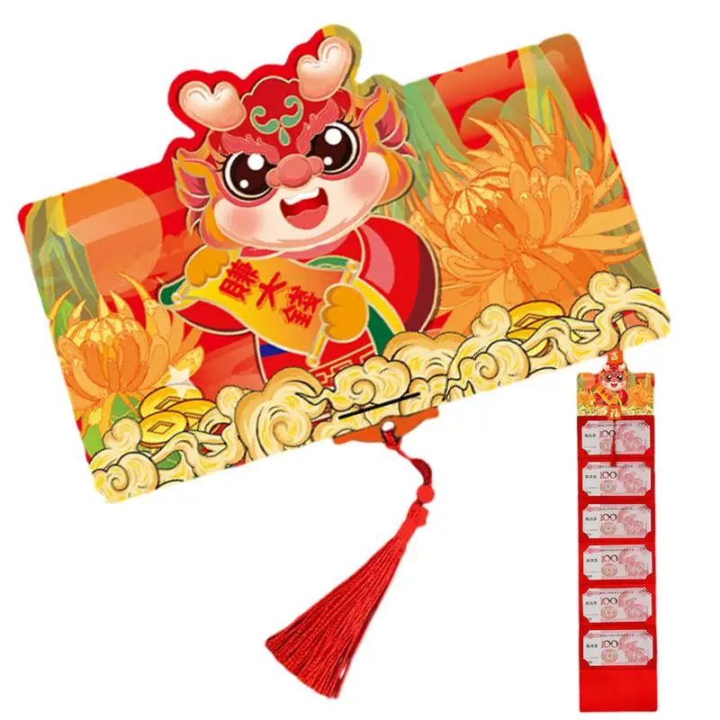 

Dragon Red Envelopes 2024 6 Card Slots Foldable Chinese Red Envelope Red Envelope Money Envelope Lucky Money Envelope forWedding