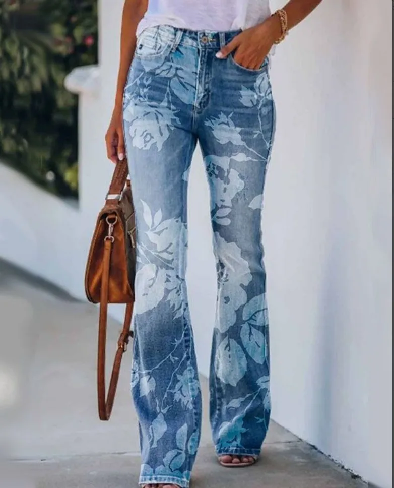 Printed Jeans Retro Mid Waist Floral Casual Trousers Female Pantalon Cargo Pants Women Streetwear Sweatpants Ropa Mujer
Printed Jeans Retro Mid Waist Floral Casual Trousers Female Pantalon Cargo Pants Women Streetwear Sweatpants Ropa Mujer