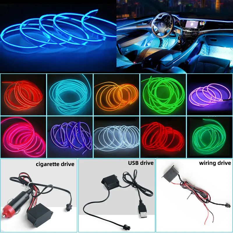 5M Car Interior Led Decorative Lamp Garland Wire Rope Tube Line flexible Neon Light For Auto DIY Ambient Party Atmosphere Light
5M Car Interior Led Decorative Lamp Garland Wire Rope Tube Line flexible Neon Light For Auto DIY Ambient Party Atmosphere Light