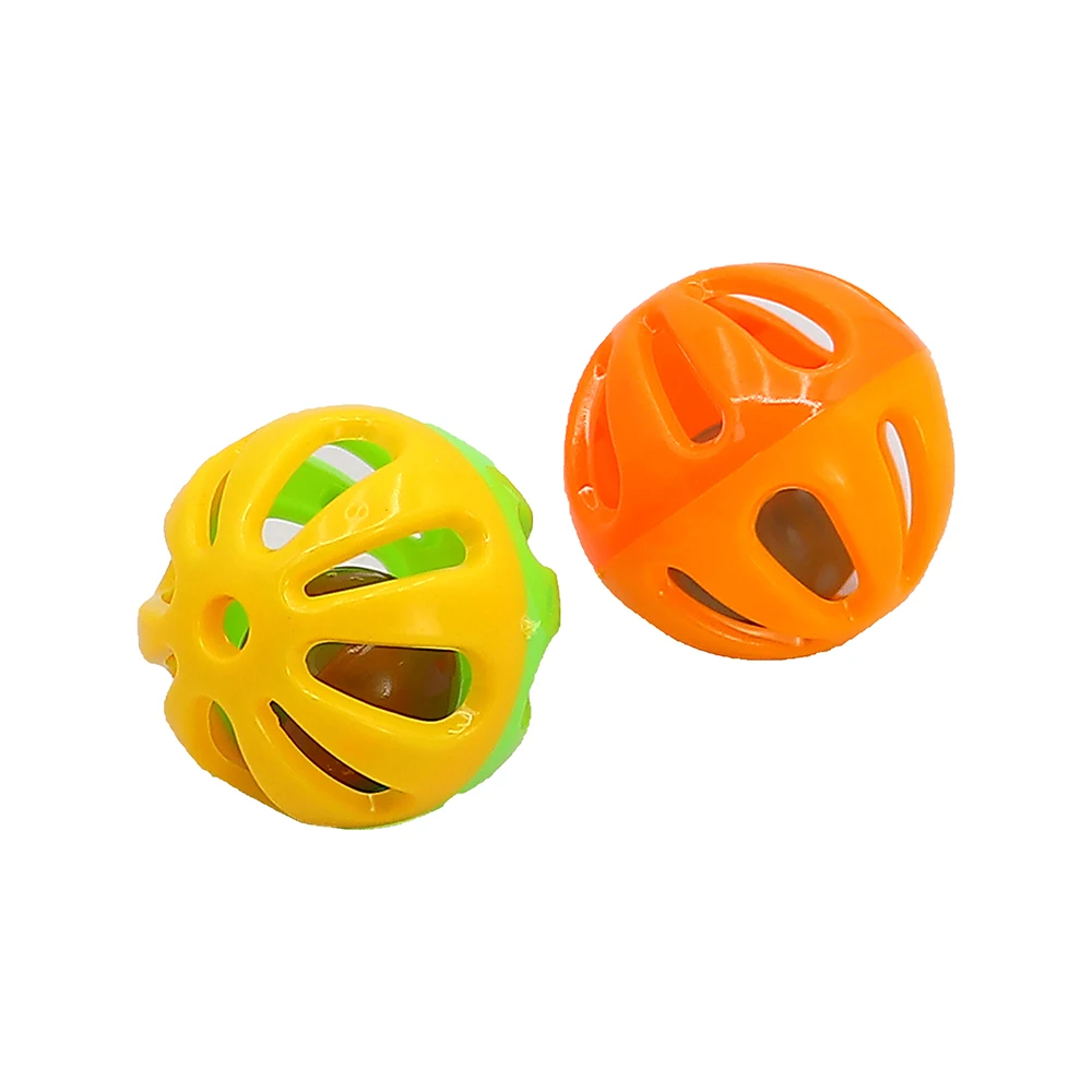 

10/30/50pcs 35MM Plastic Sounder Rattle Ball High Quality Ball Pet Small Bell Ball Cat Toy Hollow Out Cat Toys For Kitten Squeak