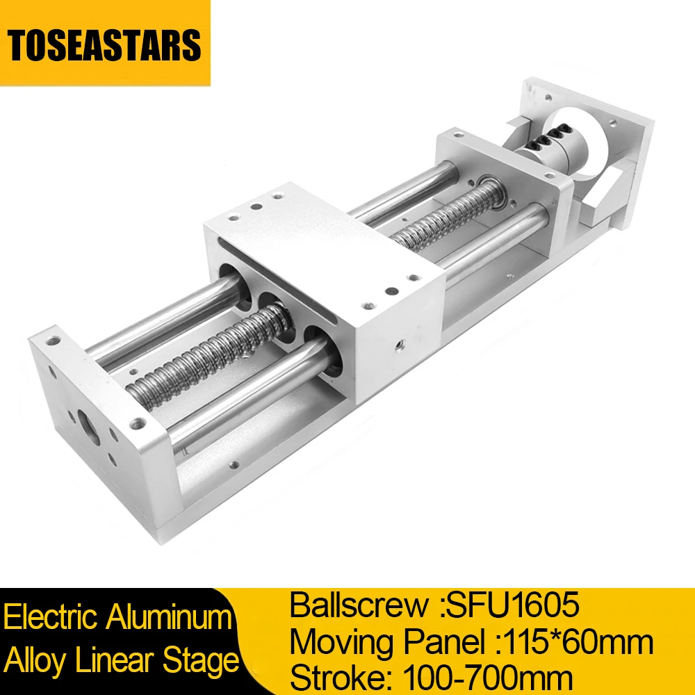 Linear Guide Rail Motion Stage Sliding Table 100-700mm Stroke XYZ Axis CNC Router Rail Aluminium Module SFU1605 60x115mm Table
Linear Guide Rail Motion Stage Sliding Table 100-700mm Stroke XYZ Axis CNC Router Rail Aluminium Module SFU1605 60x115mm Table