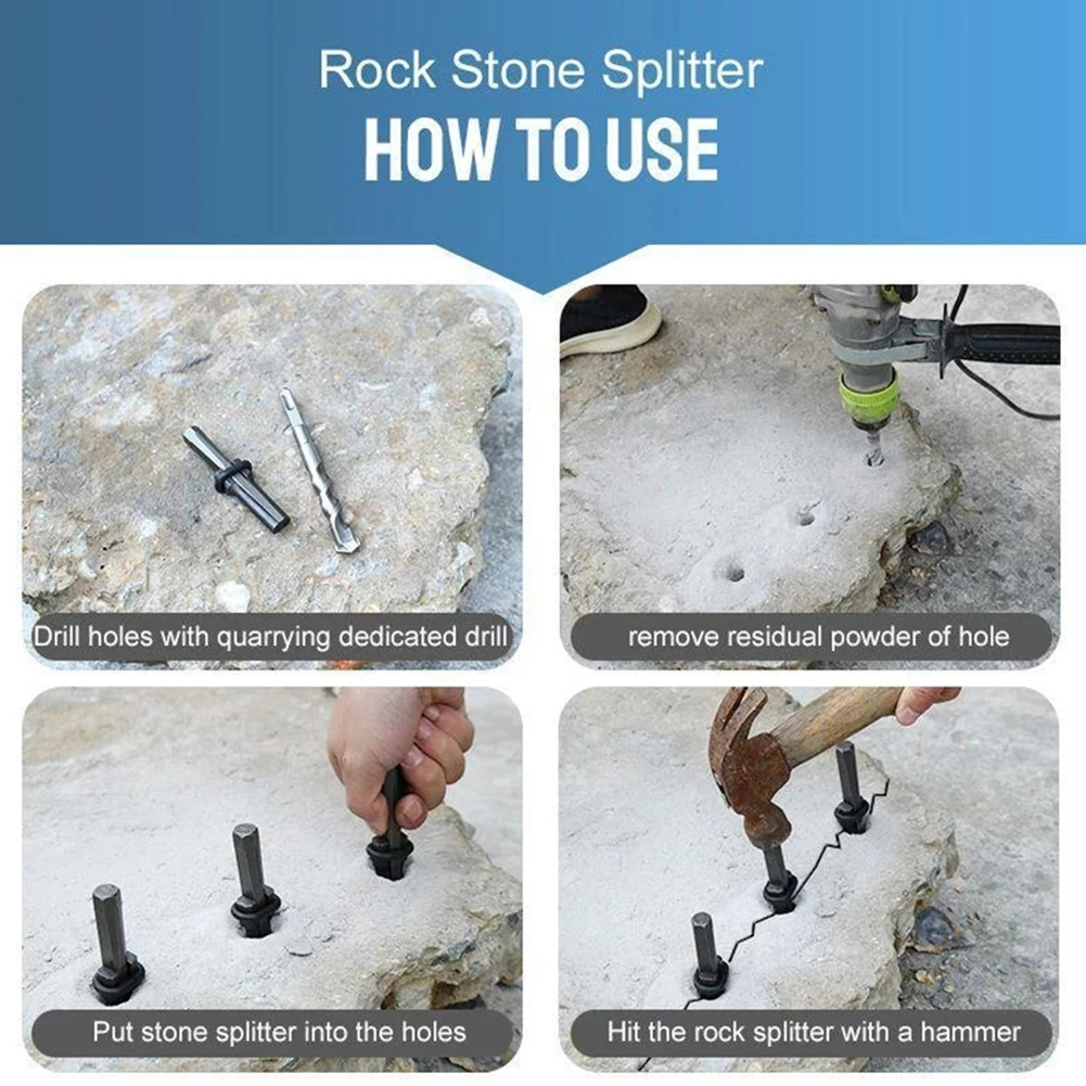 10 Set 9/16 Inch Plug Wedges Feather Shims Rock Stone Splitter Hand Tools 14mm For Splitting Hard Stone Rock Granite Concrete
10 Set 9/16 Inch Plug Wedges Feather Shims Rock Stone Splitter Hand Tools 14mm For Splitting Hard Stone Rock Granite Concrete