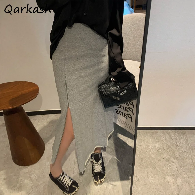 Side-slit Midi Skirts Women Slim Casual Irregular Zip-up Fashion Lazy Summer Ulzzang High Waist Simple Tender Sexy Mujer Elegant
Side-slit Midi Skirts Women Slim Casual Irregular Zip-up Fashion Lazy Summer Ulzzang High Waist Simple Tender Sexy Mujer Elegant