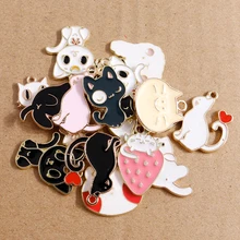 10pcs/lot Cartoon Animal Charms for Jewelry Making Enamel Cat Charms Pendants for Necklaces Earrings DIY Keychains Accessories
10pcs/lot Cartoon Animal Charms for Jewelry Making Enamel Cat Charms Pendants for Necklaces Earrings DIY Keychains Accessories