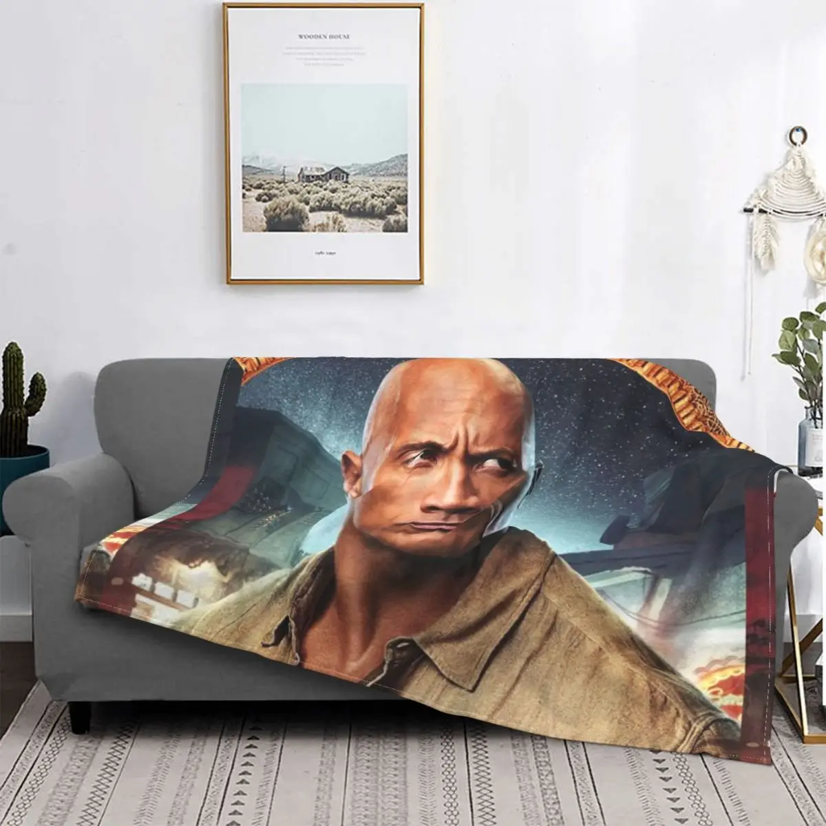 Флисовые одеяла Dwayne Johnson, тепловые одеяла для мальчиков из фильма, для дома и улицы, легкое тонкое плюшевое одеяло