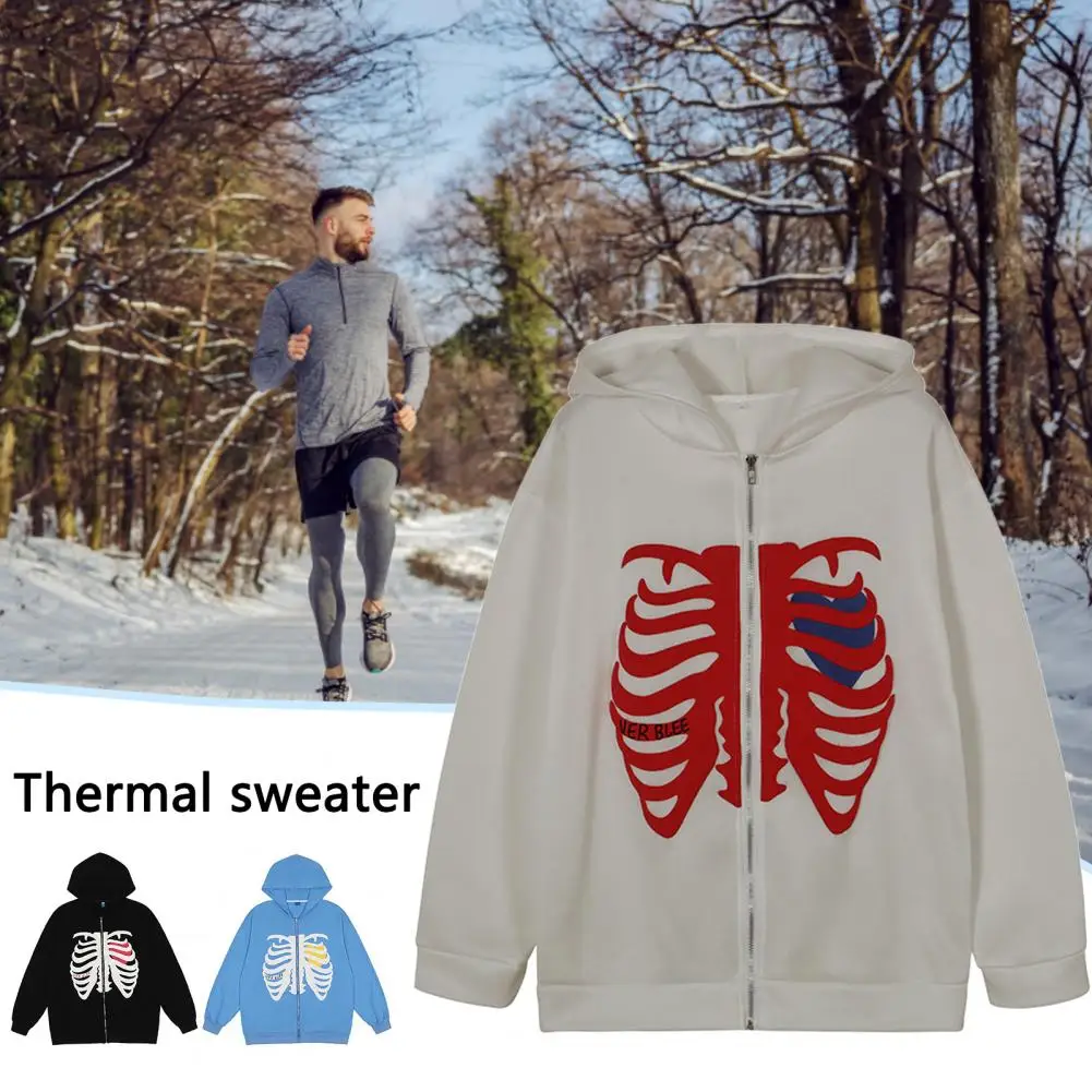 Women Men Hoodie Coat Comfortable Breathable Thickened Fashion Long Sleeves Hooded Coat Cotton Skull Print Warm Hooded Coat
Women Men Hoodie Coat Comfortable Breathable Thickened Fashion Long Sleeves Hooded Coat Cotton Skull Print Warm Hooded Coat