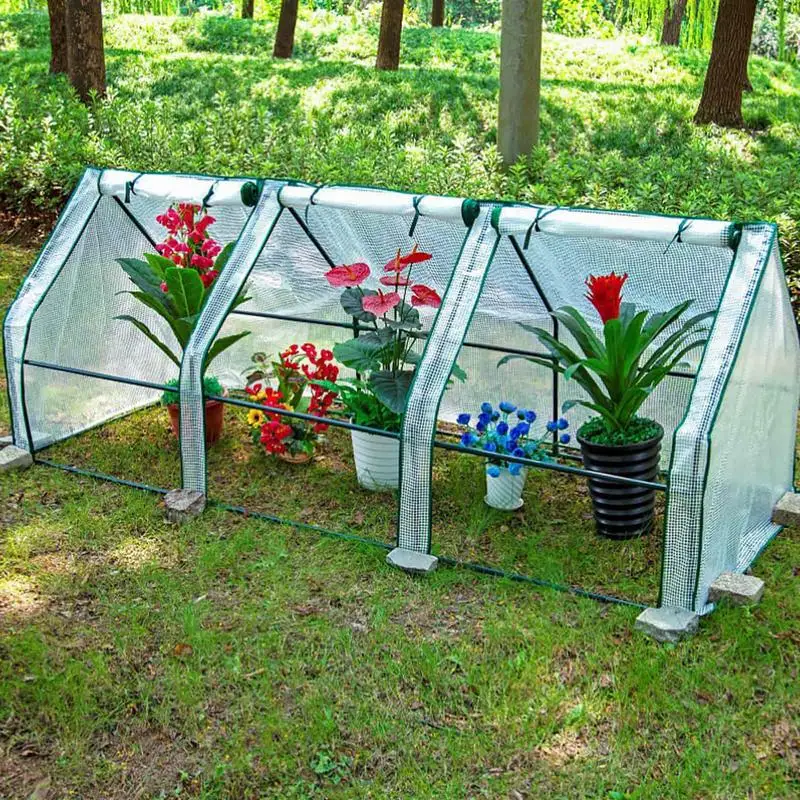 

Greenhouses for Winter Portable Greenhouse Cover Reinforced PE Cover insulation shed for Outdoors Winter Bracket Not Included