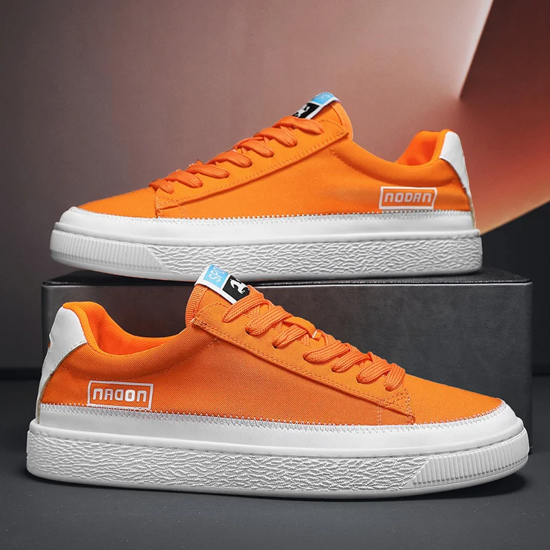 Fashion Orange Flat Mens Canvas Sports Shoes Breathable Low cut Man Skateboard Sneakers Comfort Wear-resistant Men Sports Shoes
Fashion Orange Flat Mens Canvas Sports Shoes Breathable Low cut Man Skateboard Sneakers Comfort Wear-resistant Men Sports Shoes