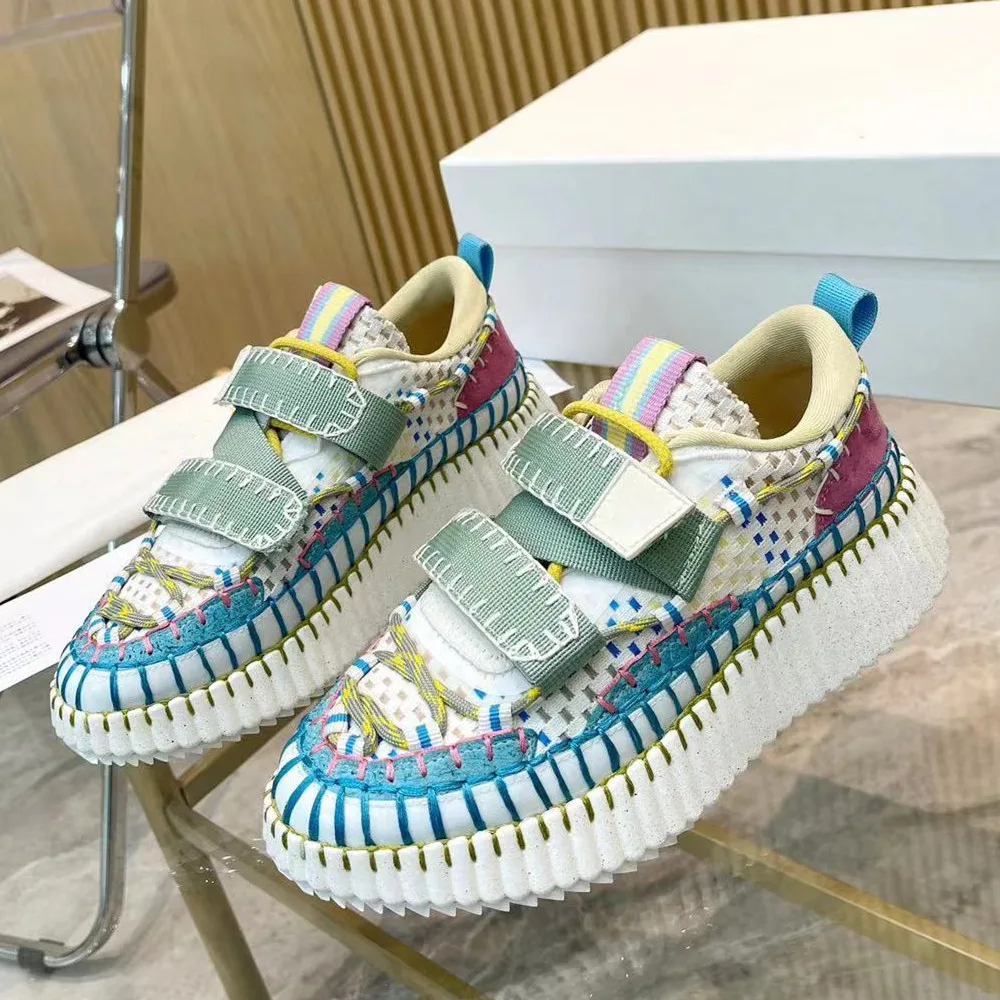 Women's Casual Shoes Mixed Color Rainbow Series Lace-up Lightweight Breathable Thick Bottom Sneakers Luxury Design
Women's Casual Shoes Mixed Color Rainbow Series Lace-up Lightweight Breathable Thick Bottom Sneakers Luxury Design