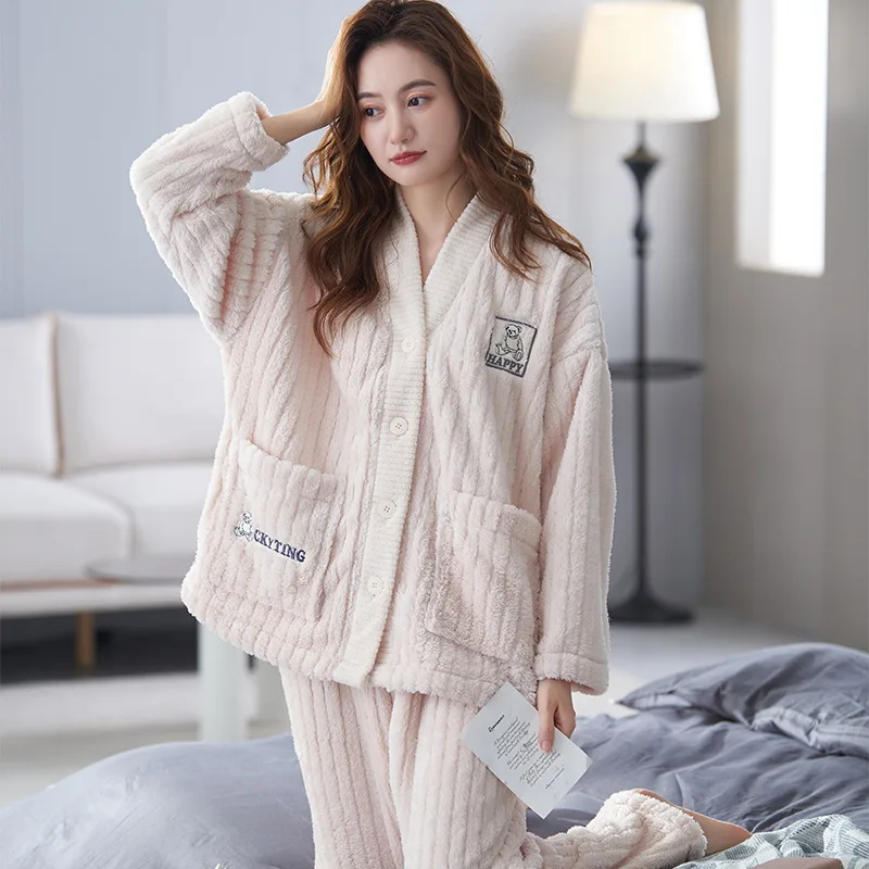 2 Pieces Set Winter Kimono Nightwear For Women Japan V Neck Cardigan Pijamas Female Flannel Home Suit Pjs Warm Pyjamas Freeship
2 Pieces Set Winter Kimono Nightwear For Women Japan V Neck Cardigan Pijamas Female Flannel Home Suit Pjs Warm Pyjamas Freeship
