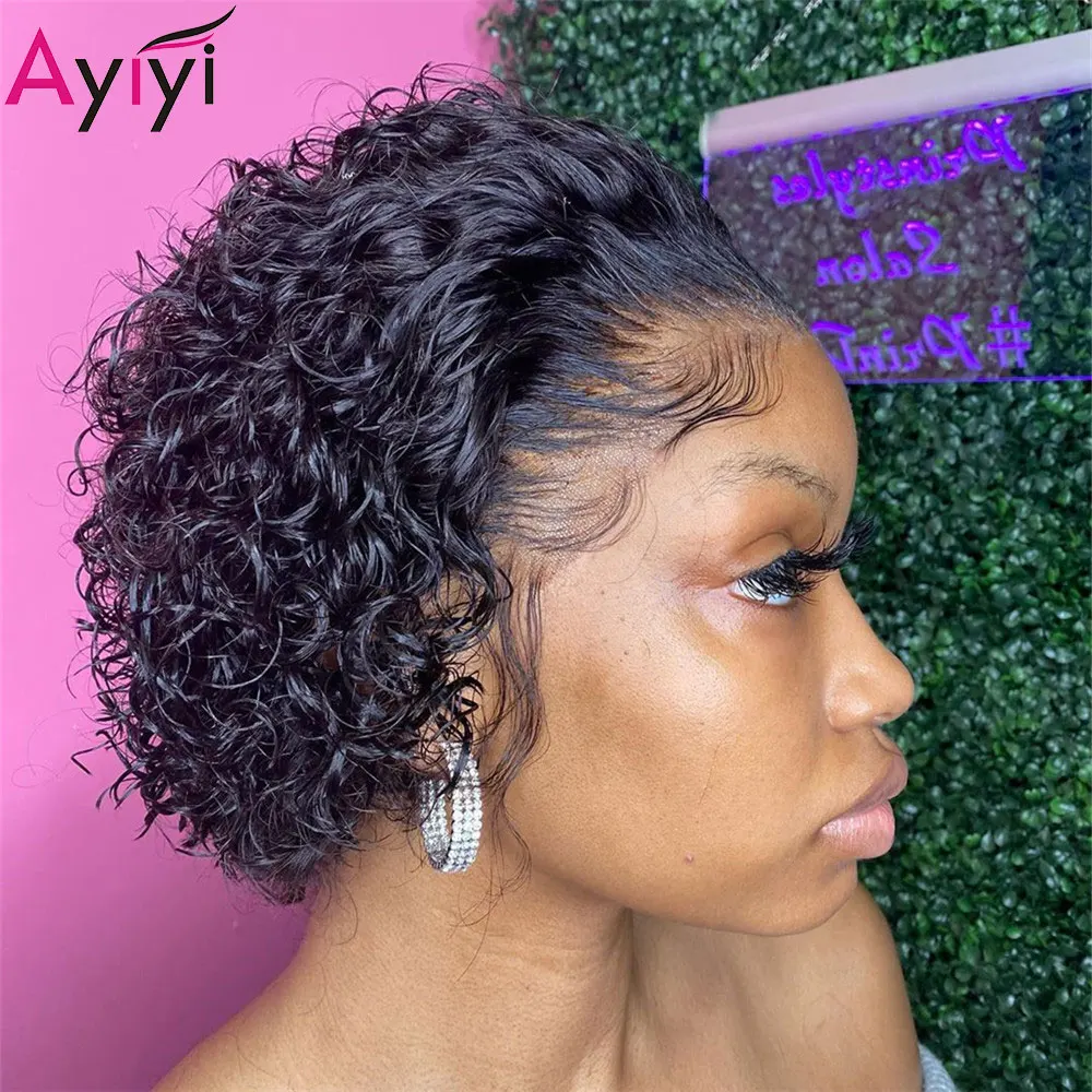 Pixie Cut Wigs Human Hair Colored Short Curly Lace Front Human Hair Wigs For Women 13x1 Hd Lace Glueless Water Wave Bob Wig
Pixie Cut Wigs Human Hair Colored Short Curly Lace Front Human Hair Wigs For Women 13x1 Hd Lace Glueless Water Wave Bob Wig
