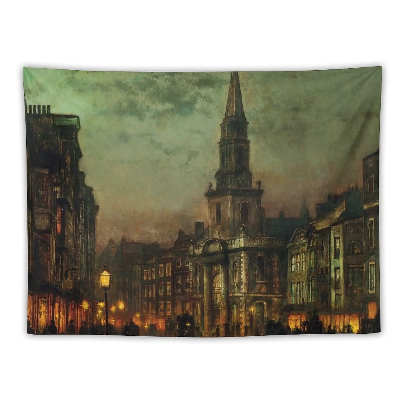 

New Blackman Street, London - John Atkinson Grimshaw Tapestry Home Decorations Wall Coverings Bedroom Deco