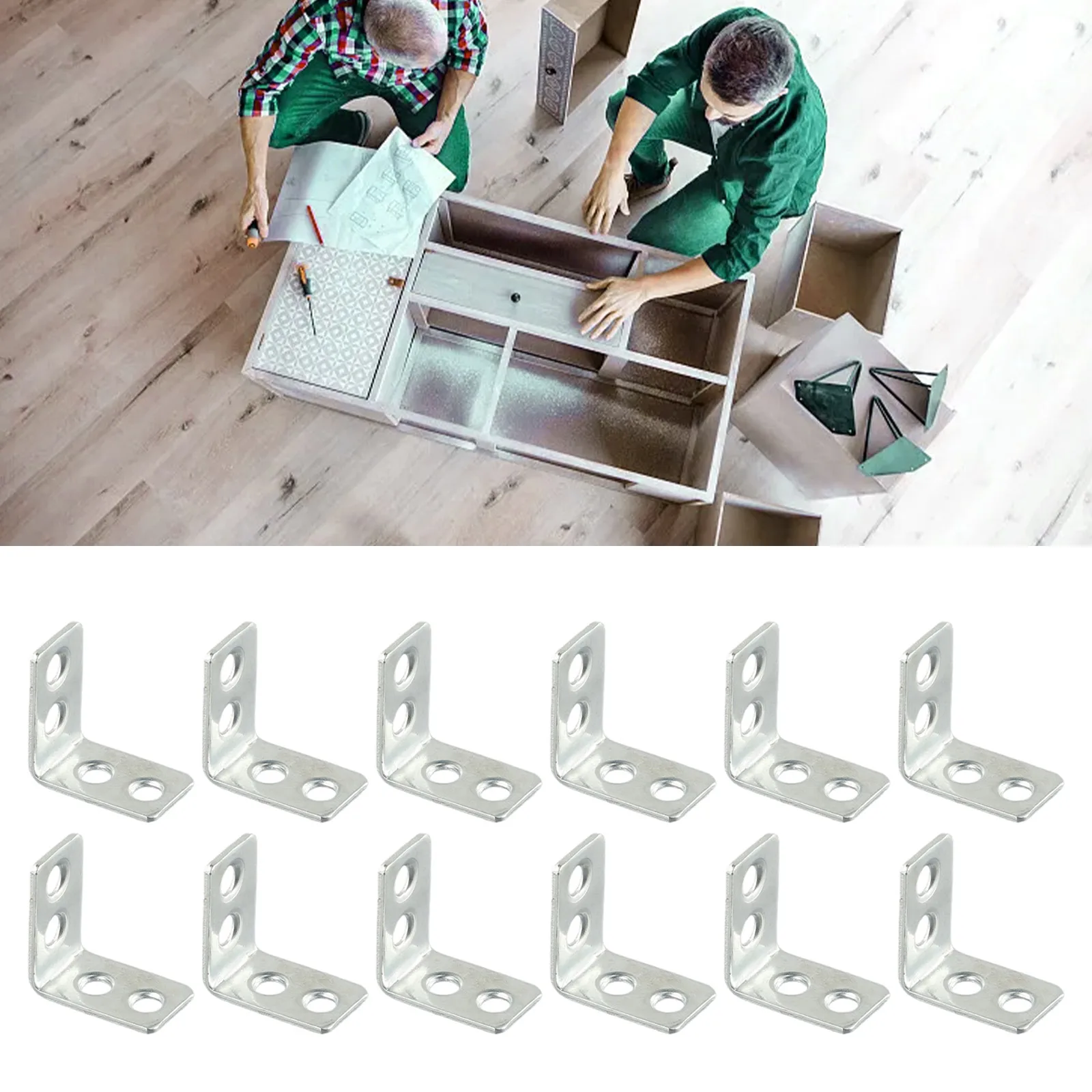 12PCS Angle Corner Brackets L Shape Fasteners Protector Corner Stand Supporting Drawer Shelf Wall Bracket Furniture Hardware
12PCS Angle Corner Brackets L Shape Fasteners Protector Corner Stand Supporting Drawer Shelf Wall Bracket Furniture Hardware