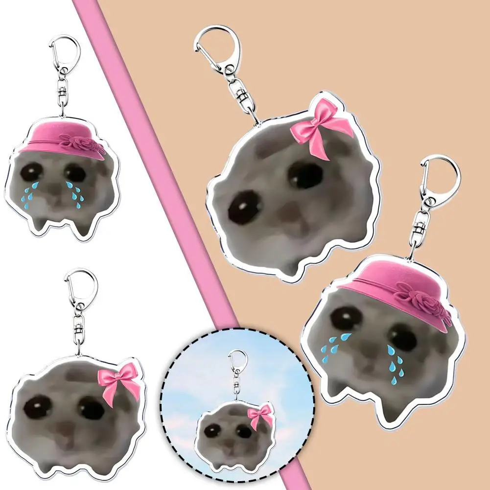 Cute Hamster Acrylic Keychain Funny Sad Hamster Meme Stickers Phone Keychain Bag Decoration Keychain Accessories
Cute Hamster Acrylic Keychain Funny Sad Hamster Meme Stickers Phone Keychain Bag Decoration Keychain Accessories