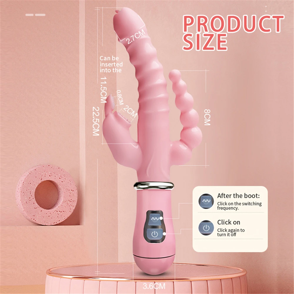 Vibromasseur lapin gode point G pour femme adulte, UNIS isseur de clitoris, pénis anal, double pénétration, léchage de langue, double jouet sexuel, le plus récent 5