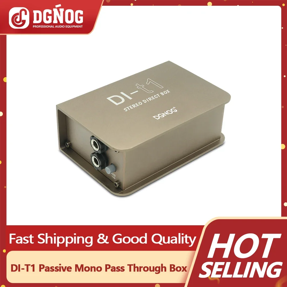 DGNOG High Quality Impedance Converter DI-t1 Single Channel Passive Direct Box Suitable For Stage Performance Instrument Singers
DGNOG High Quality Impedance Converter DI-t1 Single Channel Passive Direct Box Suitable For Stage Performance Instrument Singers