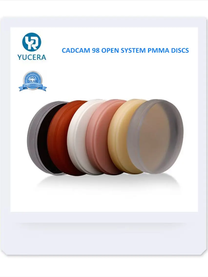 

Yucera Excellent abrasion resistance Dental PMMA Resin Disc 98*10mm for CAD CAM temporary tooth Laboratory Materials Products