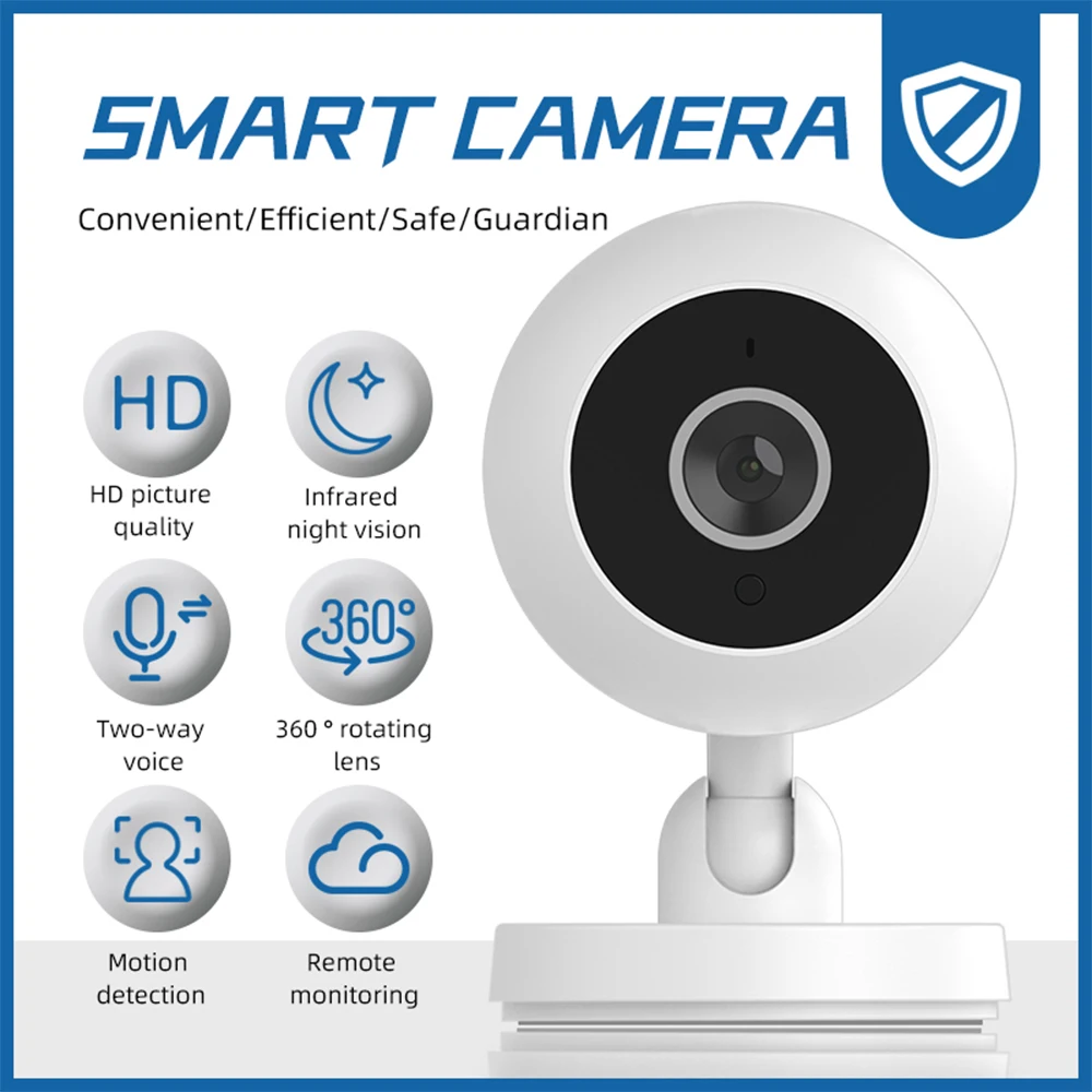 HD 1080P WiFi WirelessCamera Smart Home Security Surveillance IP Camera Mini Surveillance Camera with Two-way Intercom Camera
HD 1080P WiFi WirelessCamera Smart Home Security Surveillance IP Camera Mini Surveillance Camera with Two-way Intercom Camera