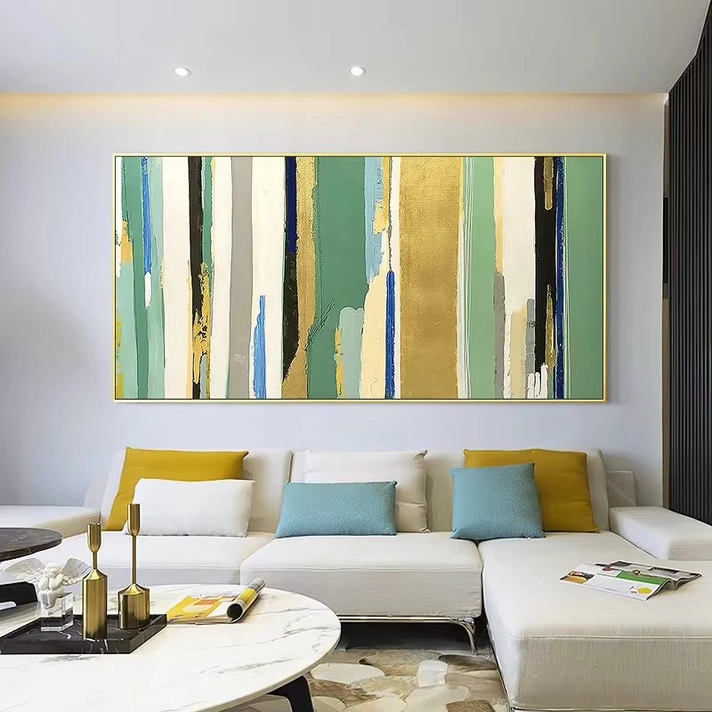 Hand-painted Oil Painting Living Room Hanging Painting Sofa Background Wall Decoration Painting Green Gold Foil Abstract Mural
Hand-painted Oil Painting Living Room Hanging Painting Sofa Background Wall Decoration Painting Green Gold Foil Abstract Mural