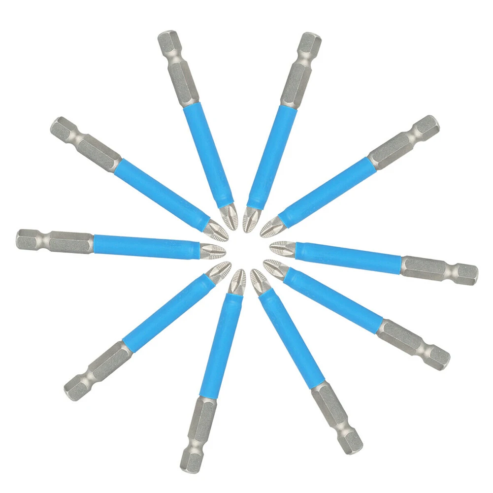 Silver Blue Screwdriver Bits Drill 6.35mm 70mm Length Anti-slip Magnetic PH2 10Pcs For Hand Drill Screwdriver
Silver Blue Screwdriver Bits Drill 6.35mm 70mm Length Anti-slip Magnetic PH2 10Pcs For Hand Drill Screwdriver