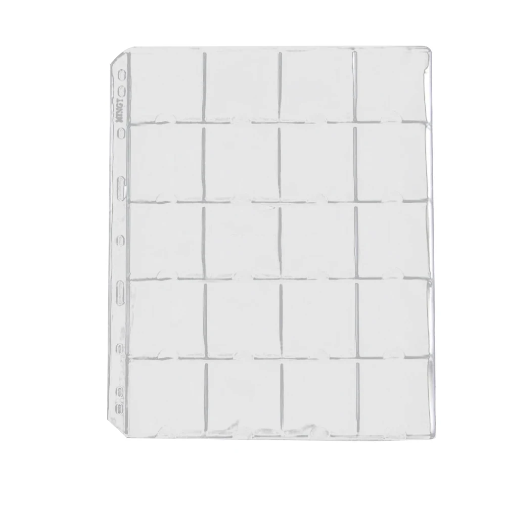 1/10 Sheets 20 Pockets Coin Holder Sheets Clear PVC Album Suitable For Coins Up To 50mm Neatly Display And Store Your Coins
1/10 Sheets 20 Pockets Coin Holder Sheets Clear PVC Album Suitable For Coins Up To 50mm Neatly Display And Store Your Coins