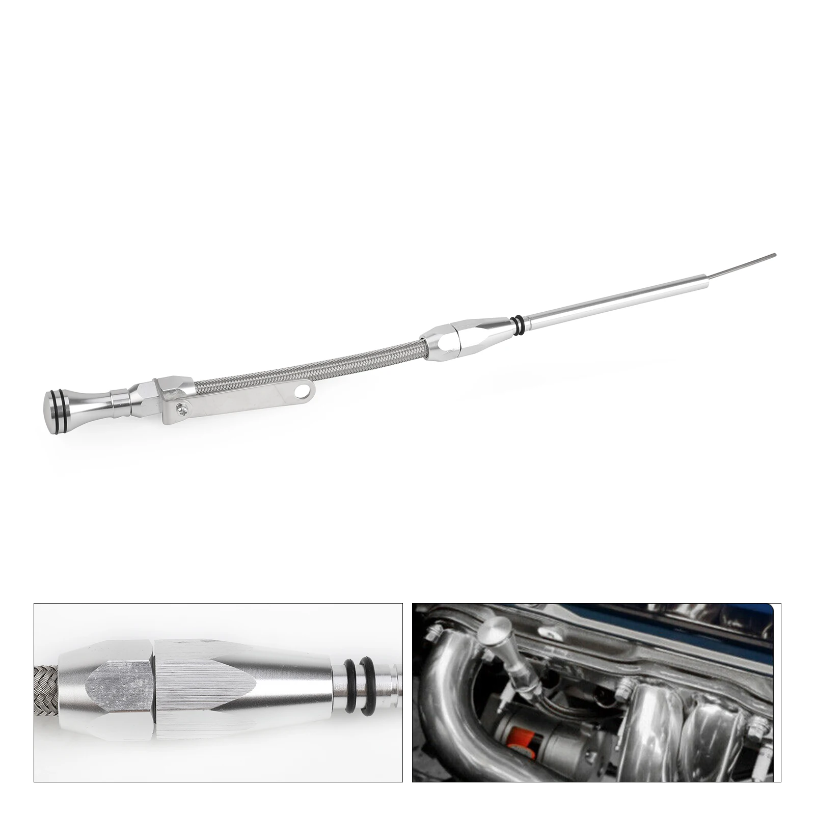 

Oil Dipstick Replacement Fit for Chevy SB Engines 265 283 327 350 383 400 for SB All Engine 1980-up with Passenger Side Dipstick