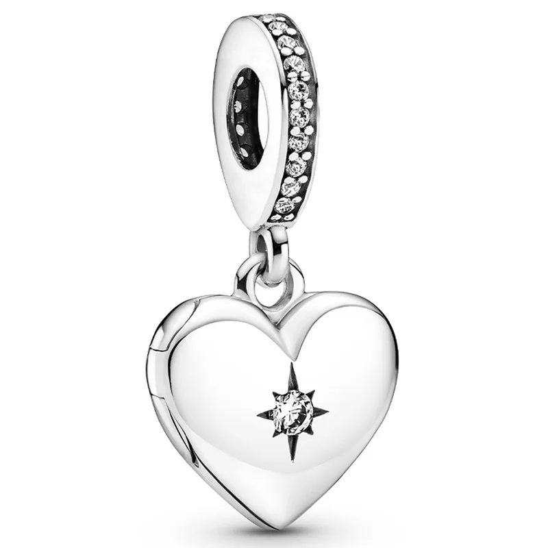 

Authentic 925 Sterling Silver Moments Openable Heart Locket Dangle Charm Bead Fit Pandora Bracelet & Necklace Jewelry