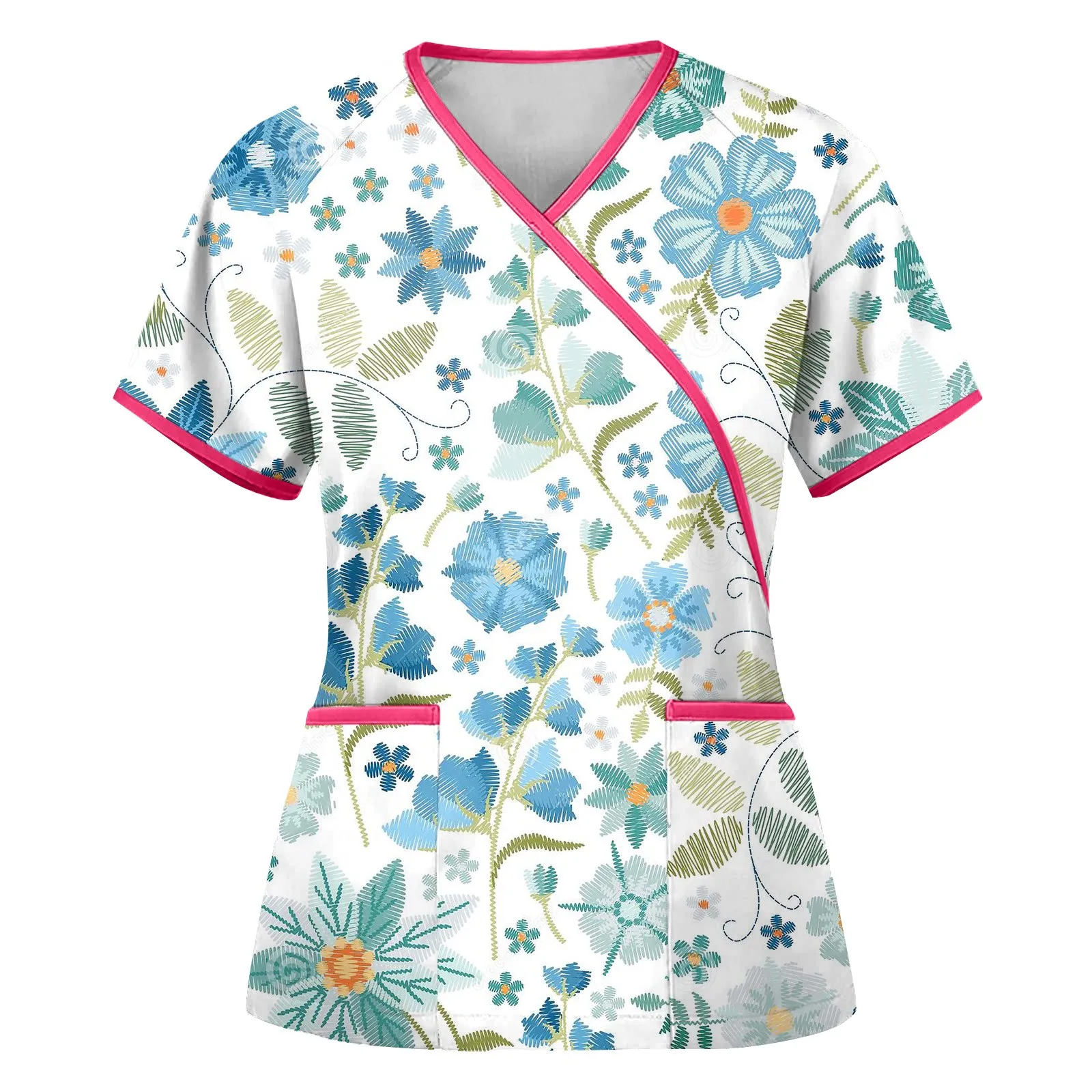 Cute Cartoon Animals Print Nursing Scrubs Women Tops Short Sleeve V-Neck Drawstring Working Uniform Blouse Costume Shirts Female
Cute Cartoon Animals Print Nursing Scrubs Women Tops Short Sleeve V-Neck Drawstring Working Uniform Blouse Costume Shirts Female