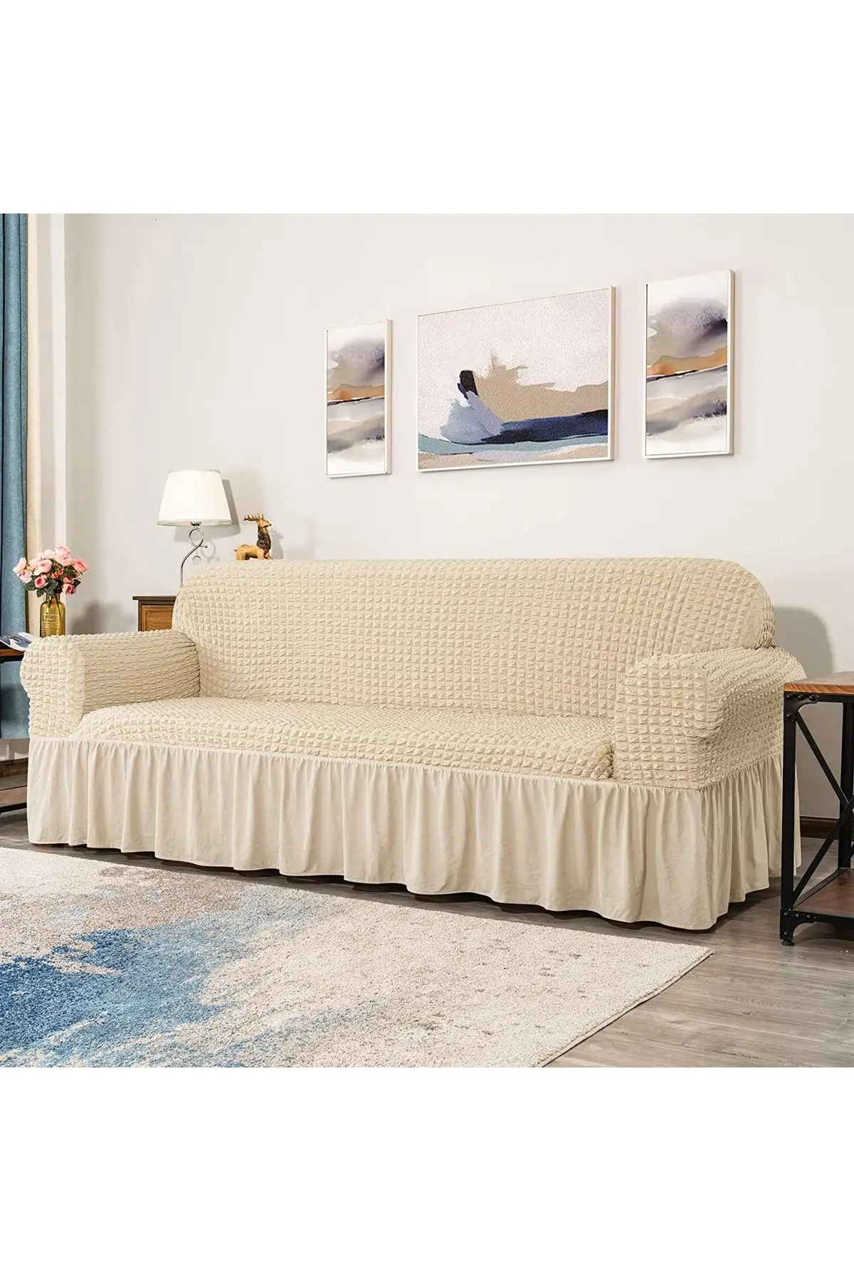 3 People Seat, Sofa, Sofa Bed Cover 1 pc Cream Color Cotton-Polyester 180x230 Beige Armchair Salon Textile Home & Furniture
3 People Seat, Sofa, Sofa Bed Cover 1 pc Cream Color Cotton-Polyester 180x230 Beige Armchair Salon Textile Home & Furniture
