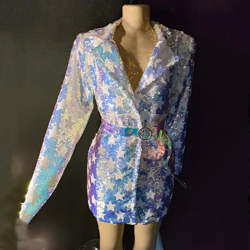 Women Sequin Blazer Short Dress Shiny Singer Show Stage Concert Performance Long Coat Bar Nightclub Prom Birthday Dance Costume
Women Sequin Blazer Short Dress Shiny Singer Show Stage Concert Performance Long Coat Bar Nightclub Prom Birthday Dance Costume