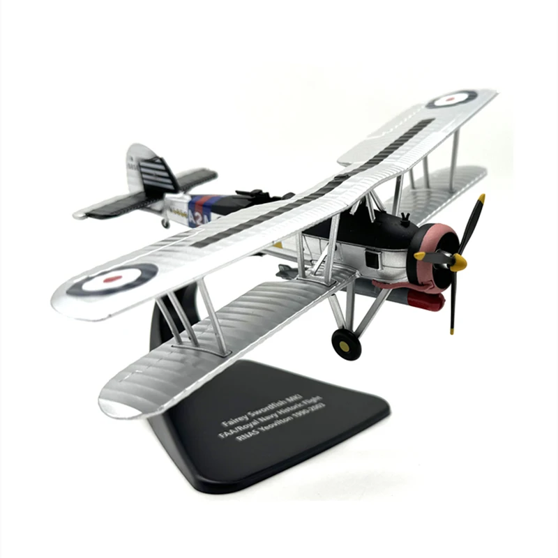 

1:72 Scale World War II Swordfish Fighter Aircraft Model Diecast Alloy Display Classics Souvenir Collection Toys Gifts Nostalgia