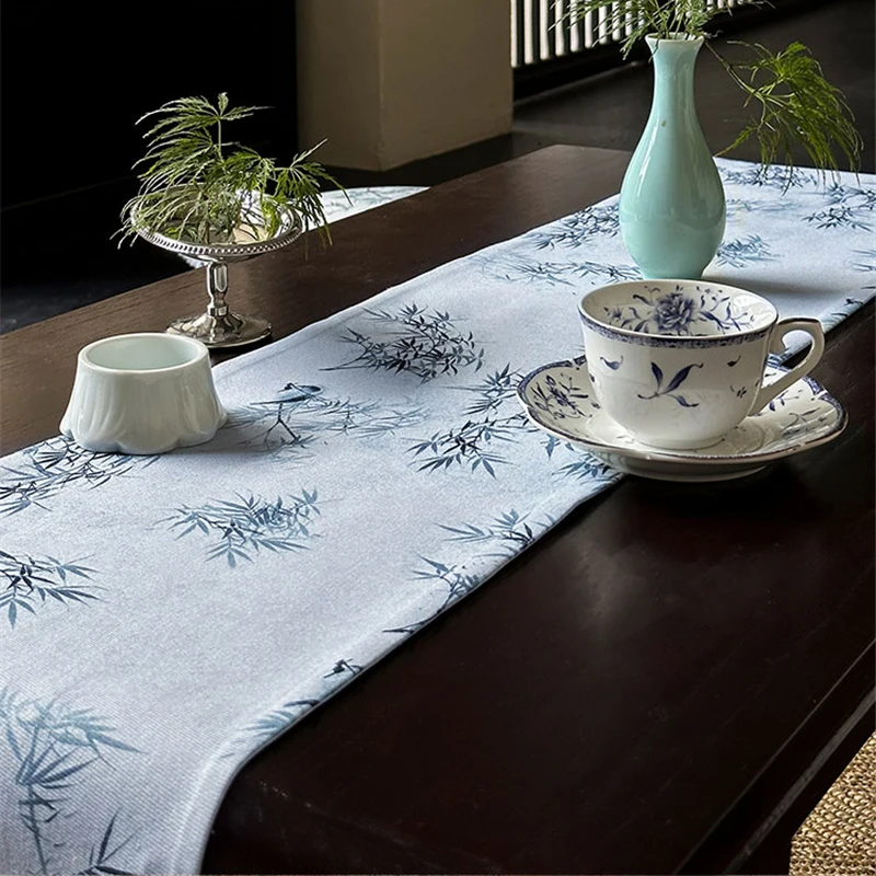 New Chinese Zen Tea Flag Ink Painting Bamboo Shadow Breeze Elegant Teatable Tablerunner Home Diningtable Decorative Tablecloth
New Chinese Zen Tea Flag Ink Painting Bamboo Shadow Breeze Elegant Teatable Tablerunner Home Diningtable Decorative Tablecloth