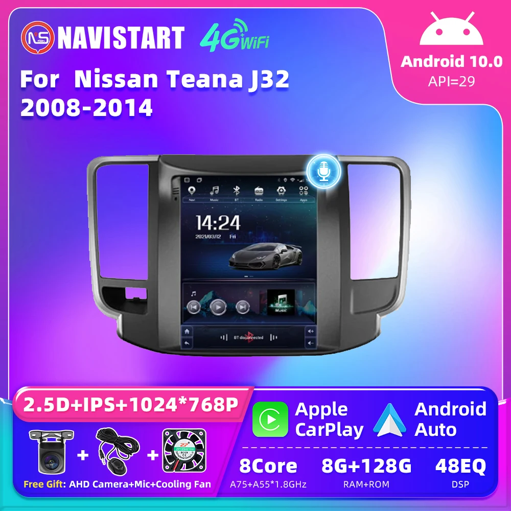 NAVISTART For Nissan Teana J32 2008-2014 Tesla Style Car Radio Multimedia Player 4G WIFI BT Carplay GPS Navigation Android 10
NAVISTART For Nissan Teana J32 2008-2014 Tesla Style Car Radio Multimedia Player 4G WIFI BT Carplay GPS Navigation Android 10