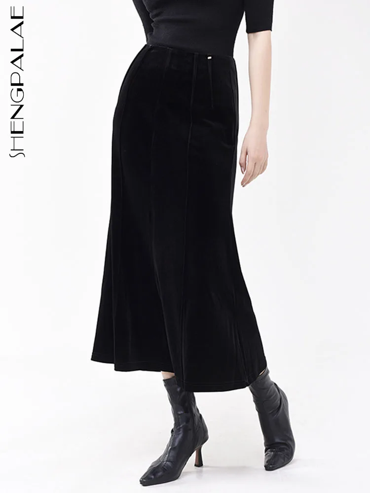 SHENGPALAE Velvet Mermaid Skirt For Women Autumn 2023 New Tide Fashion Vintage Elegance Solid Color Wrap Hip A-line Skirts R5806
SHENGPALAE Velvet Mermaid Skirt For Women Autumn 2023 New Tide Fashion Vintage Elegance Solid Color Wrap Hip A-line Skirts R5806