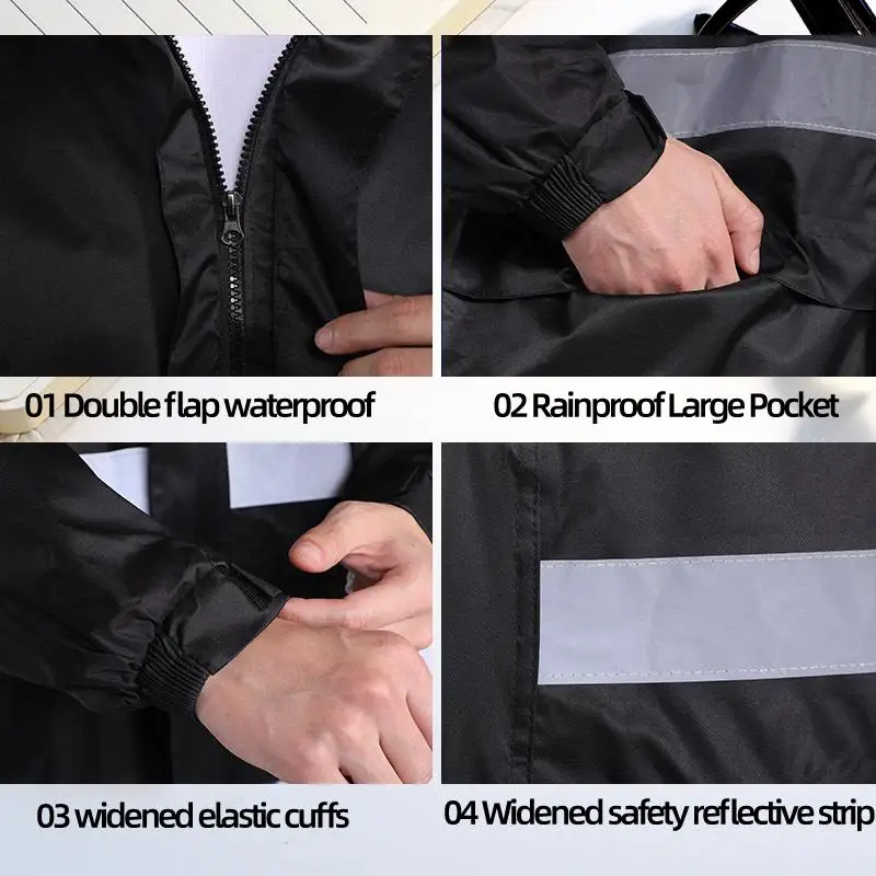 

Ultimate Protection with Oxford Cloth Raincoat and Rain Pants - Labor Protection at its Finest