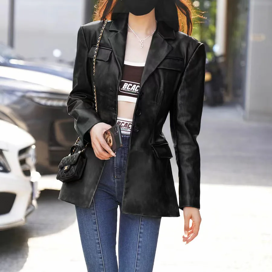 2024 New Genuine Leather Jacket Retro Style Shoulder Pad Suit First Layer Vegetable Tanned Sheepskin Jacket E40
2024 New Genuine Leather Jacket Retro Style Shoulder Pad Suit First Layer Vegetable Tanned Sheepskin Jacket E40