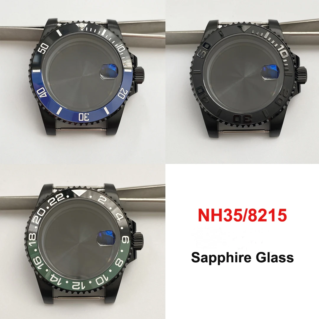 

SUB electroplated black precision steel case with 40mm sapphire mirror surface suitable for NH35/NH36/8215 movement
