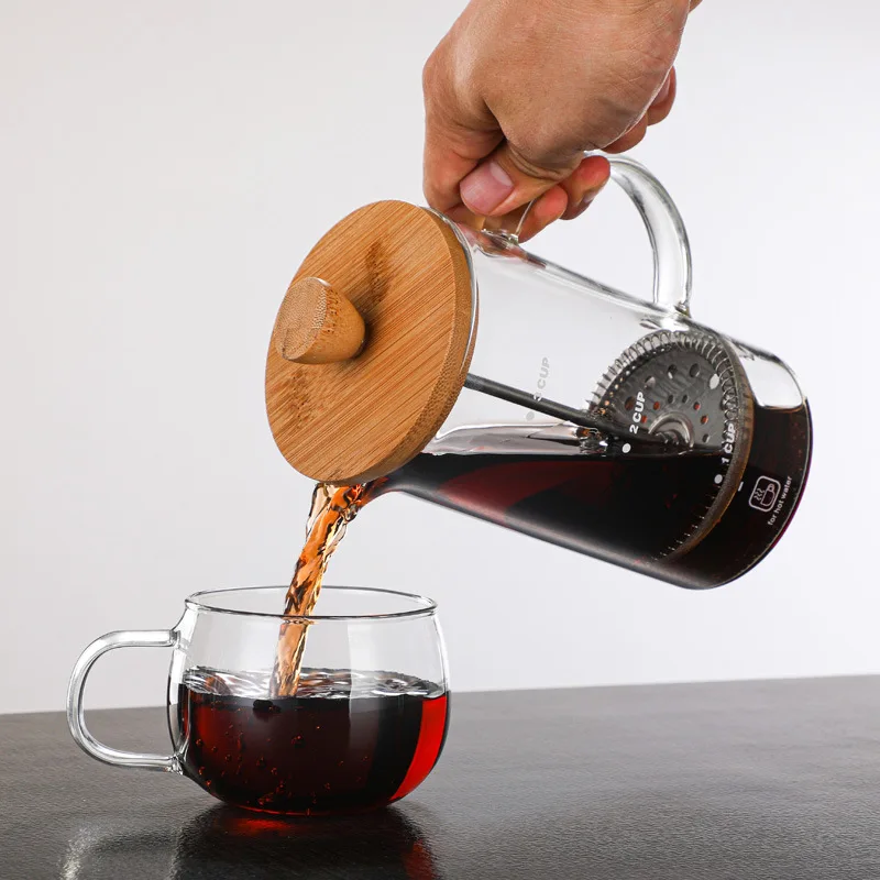 New French Press Pot High Borosilicate Glass Coffee Pot Home French Press Pot Tea Maker Brewing Tea Pot Coffee Equipment
New French Press Pot High Borosilicate Glass Coffee Pot Home French Press Pot Tea Maker Brewing Tea Pot Coffee Equipment