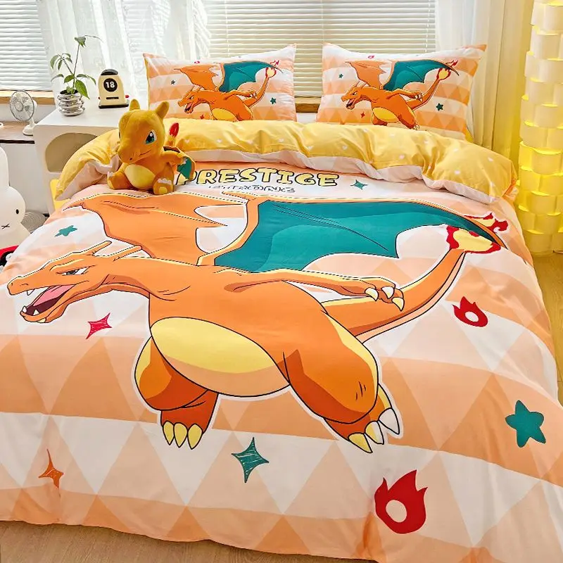 New Pokemon Bedding Eevee Pikachu Psyduc Charizard Piplup Sylveon Sheet Fitted Sheet Quilt Cover Pillowcase Bedclothes Bed-Linen
New Pokemon Bedding Eevee Pikachu Psyduc Charizard Piplup Sylveon Sheet Fitted Sheet Quilt Cover Pillowcase Bedclothes Bed-Linen