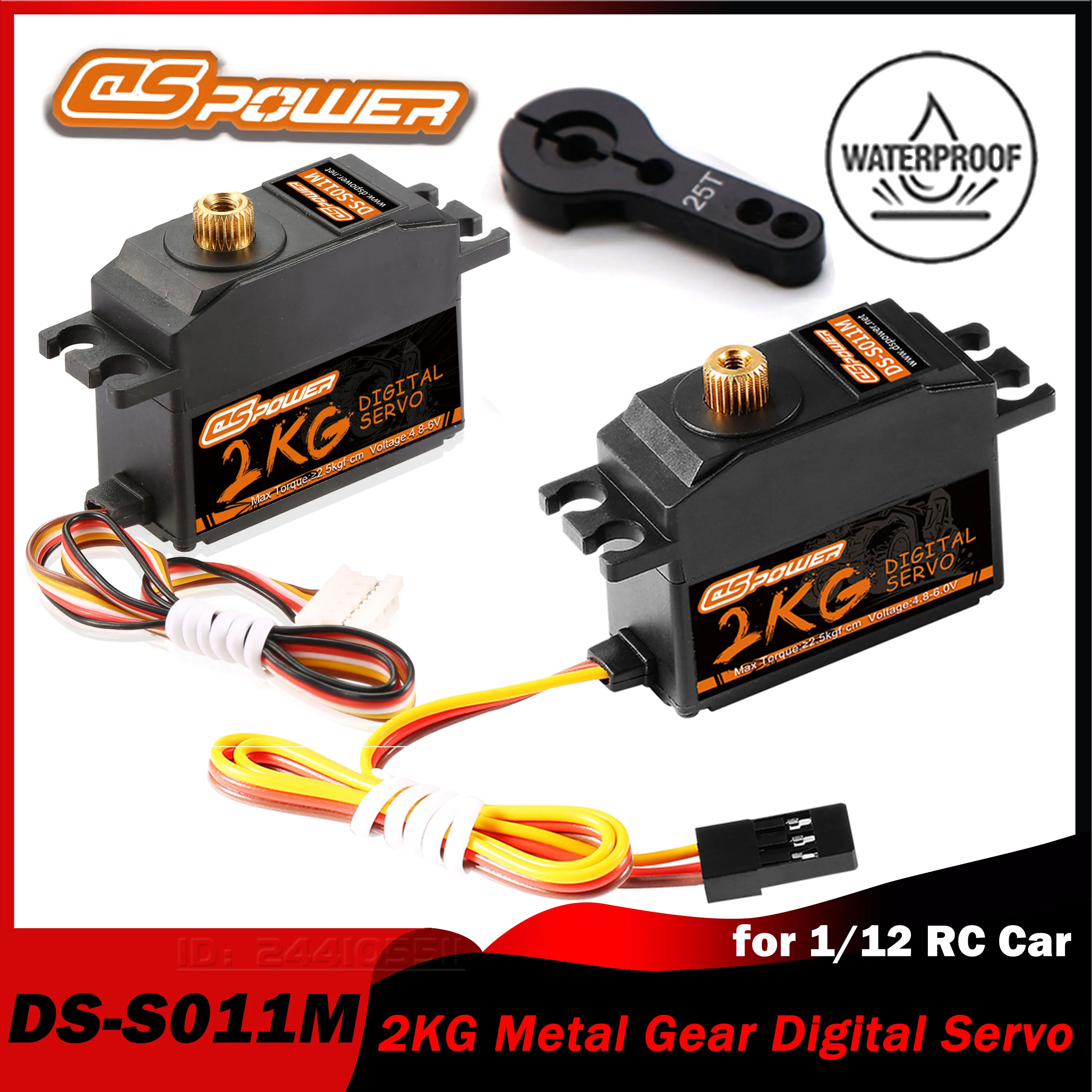 DSPOWER 2KG Waterproof Metal Gear Digital Servo 4.8~6.0V DC for 1/12 RC Car Wltoys 144001 144010 Monster Helicopter Plane Boat
DSPOWER 2KG Waterproof Metal Gear Digital Servo 4.8~6.0V DC for 1/12 RC Car Wltoys 144001 144010 Monster Helicopter Plane Boat